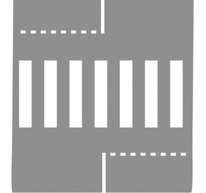 Ligne d'effet passage pour piéton